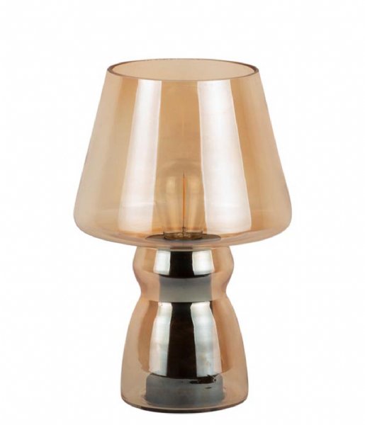 Leitmotiv Bordlampe Table Lamp Classic Led Glass Amber Brown (LM2067BR)