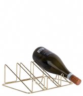 Present Time Wine Rack Wired Metal Gold Plated (PT4059GD)