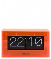 Karlsson Table Clock Boxed Flip Acrylic Neon Orange (KA5976OR)