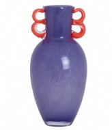Present Time Vase Fiesta Glass Large Bright Purple Orange (PT4190PU)