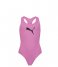 Puma  Swim Girls Racerback Swimsuit 1P Pink Icing (004)
