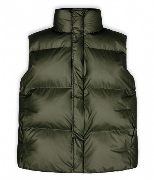 Rains  Boxy Puffer Vest Evergreen (65)