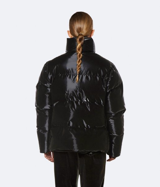 Rains  Boxy Puffer Jacket Velvet Black (29)