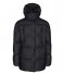 Rains  Hooded Puffer Coat Black (1)