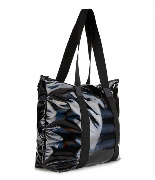 Rains  Holographic Tote Bag Rush holographic black (25)