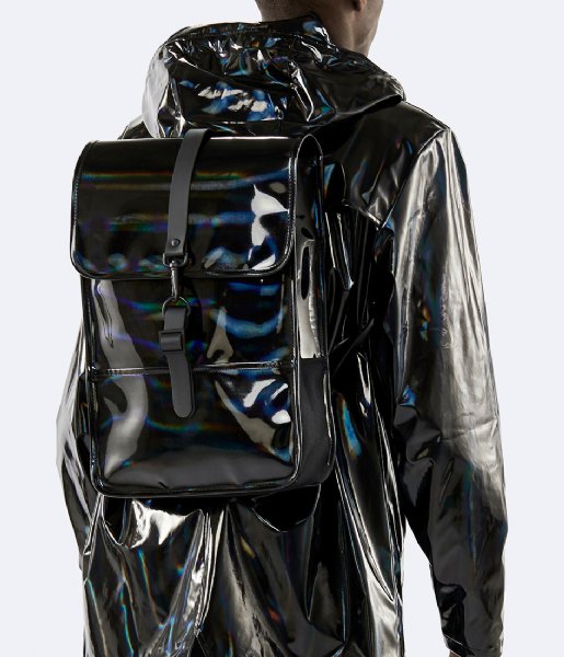 Rains  Holographic Backpack Mini holographic black (25)