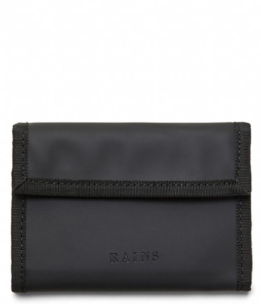 Rains  Velcro Wallet Black (01)