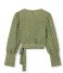 Refined Department  Vaira Knitted Cross Top Green (700)