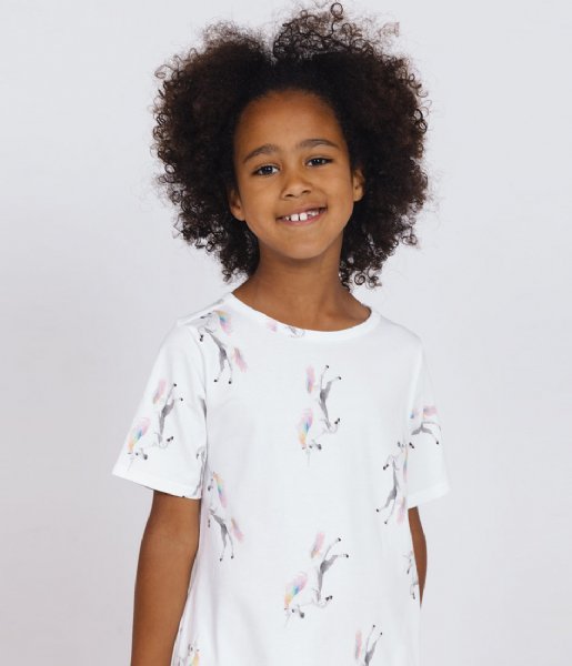 SNURK  Unicorn Classics T-shirt Dress Kids White