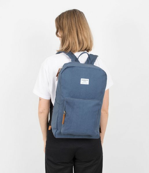 Sandqvist  Backpack Kim 15 Inch dusty blue (810)