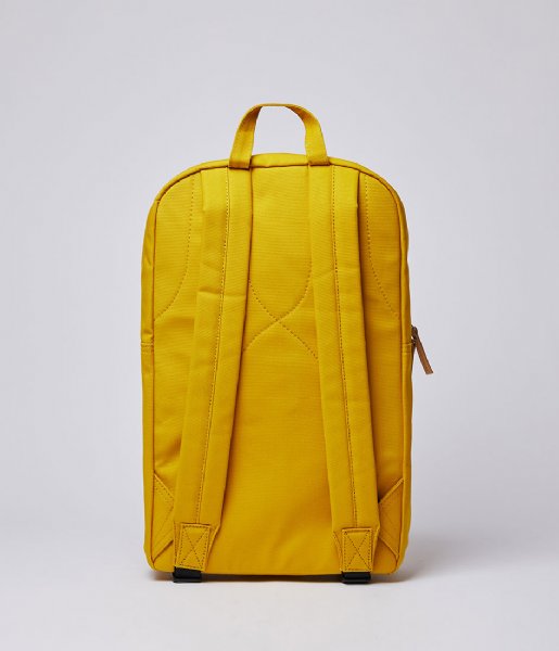 Sandqvist  Backpack Kim 15 Inch yellow with natural leather (1248)