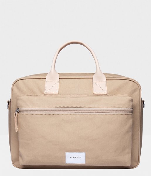 Sandqvist  Emil 15 Inch beige with natural leather (1242)
