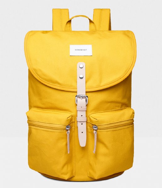 Sandqvist  Roald 15 Inch yellow with natural leather (1254)