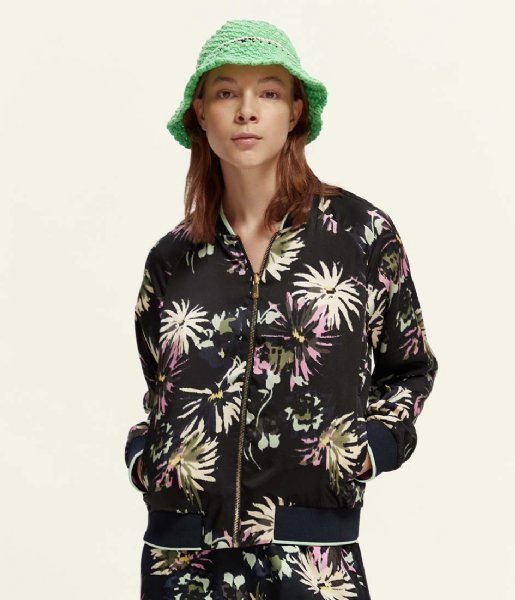 Scotch and Soda  Printed Reversible Bomber Jacket Aster Black (5638)