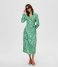 Selected Femme  Slfsirine Long Sleeve Midi Wrap Dress Absinthe Green AOP