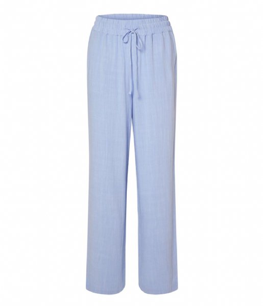 Selected Femme  Slfviva-Gulia Mw Long Linen Pant Blue Heron