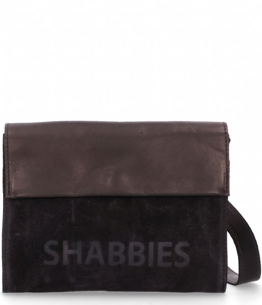 Shabbies  Crossbody Small Waxed Suede Polished waxed suede black