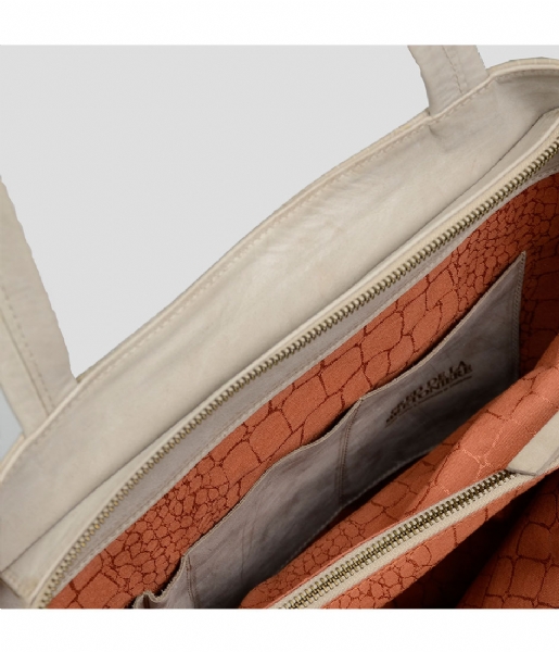 Fred de la Bretoniere  Shoppingbag Large Polished Leather polished taupe
