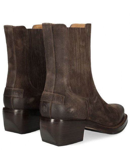 Shabbies  Western Chelsea Ankle Boot Waxed Suede Brown (2002)
