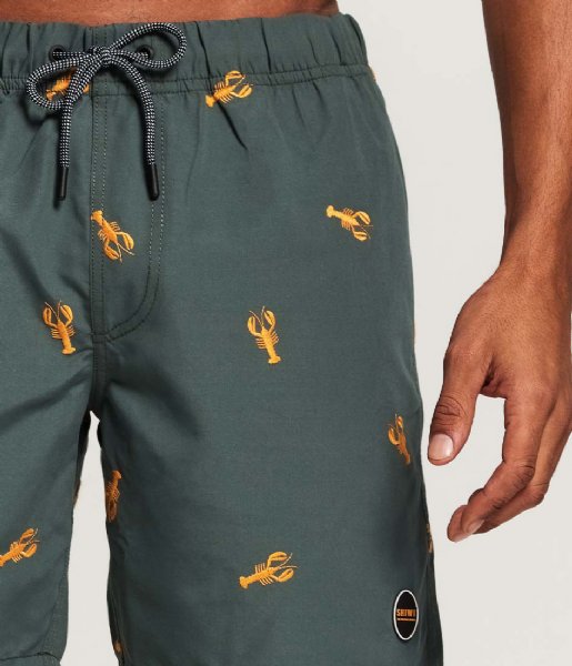 Shiwi  Men Swimshort Lobster Embroidery Smokey Green (720)