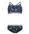 Shiwi  Girls Crop Top Bikini Leopard teal blue