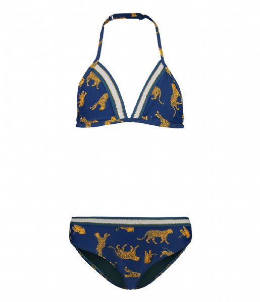 Shiwi  Girls Triangle Bikini Leopard teal blue
