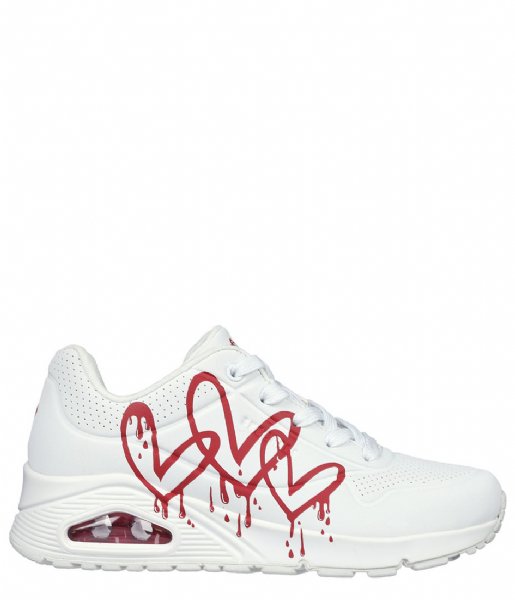 Skechers  Uno Dripping In Love White Red (WRD)