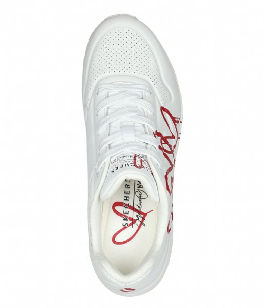 Skechers  Uno Dripping In Love White Red (WRD)