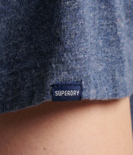 Superdry  Organic Cotton Vintage Logo Embroidered T-Shirt Frosted Navy Grit (5WU)
