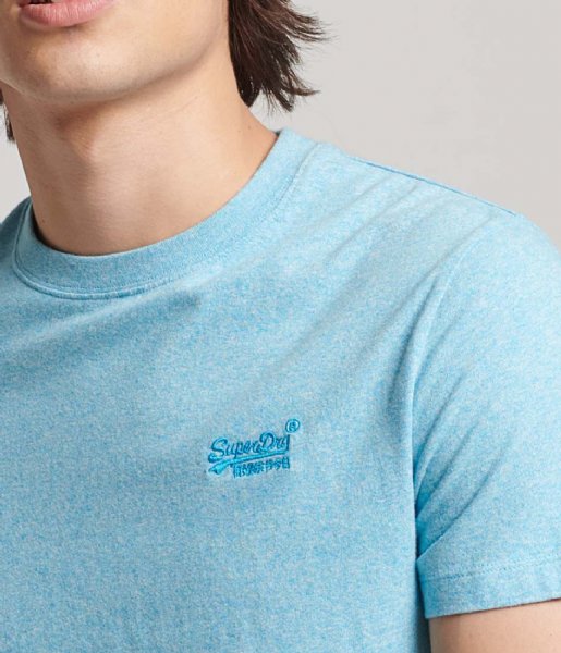 Superdry  Organic Cotton Essential Logo T-Shirt Turquoise Sea Grit (5WW)
