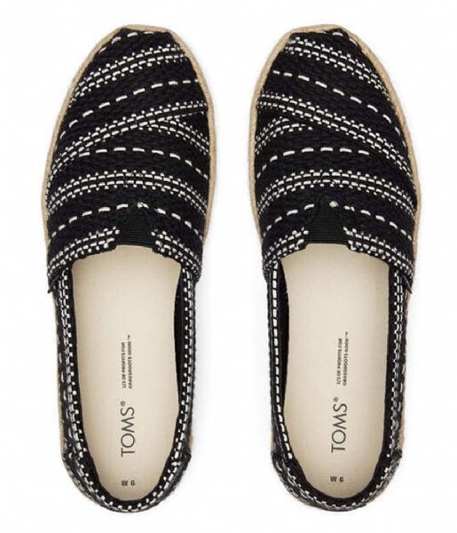 TOMS  Chunky Glob Woven Alrope Espadrilles Black