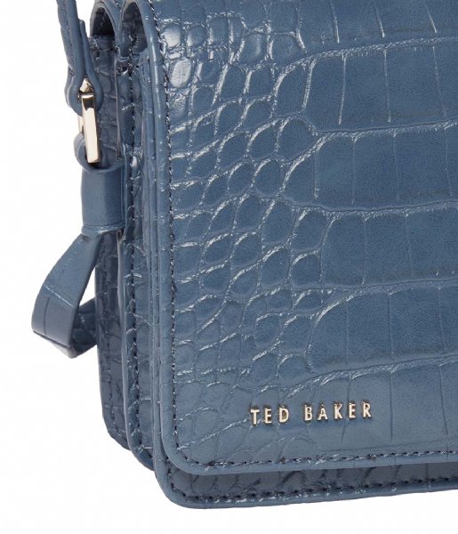 Ted Baker  Ell Imitation Croc Mini Cross Body Bag Blue
