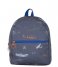 The Little Green Bag  Backpack Airplaines Small Dark Blue (820)