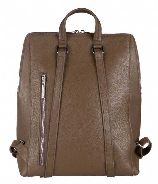 The Little Green Bag  Peony Laptop Backpack 13 Inch taupe