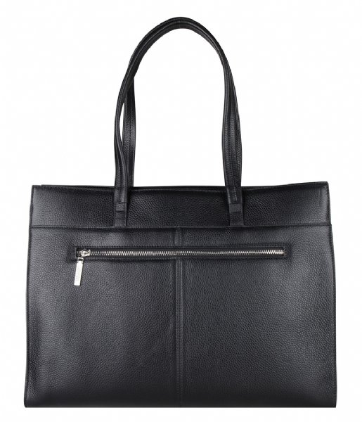 The Little Green Bag  Cassia Laptop Tote 15.6 Inch black