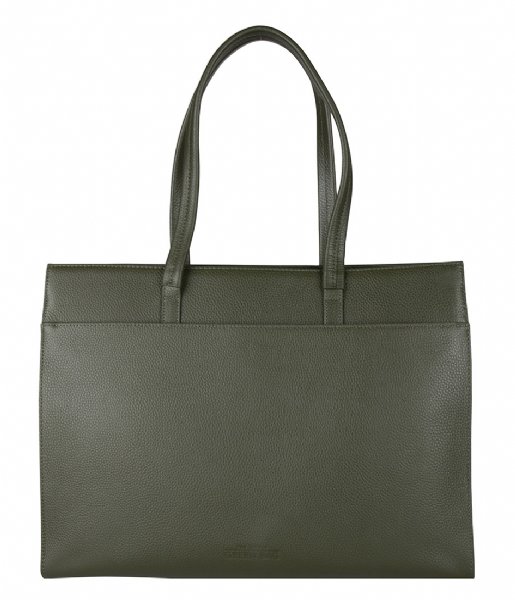 The Little Green Bag  Cassia Laptop Tote 15.6 Inch olive