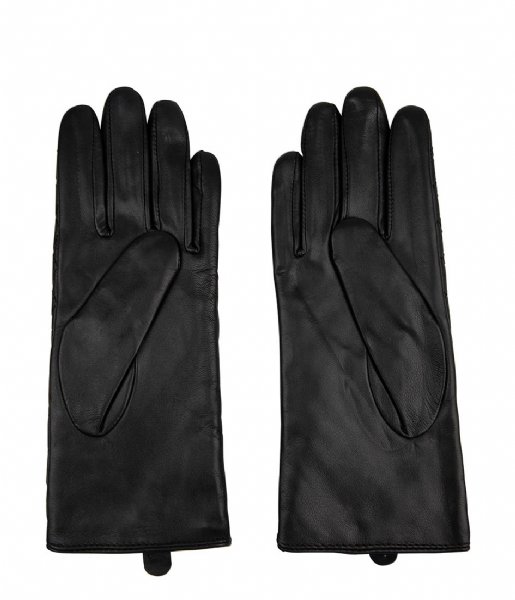 The Little Green Bag  Leather Touchscreen Gloves Dalur Black (100)