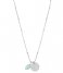 The Little Green Bag  Coin With Amazonite Gem Necklace X My Jewellery silver colored