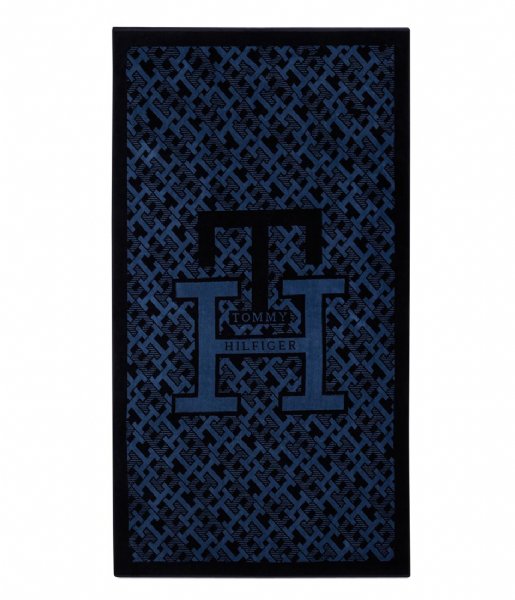 Tommy Hilfiger Håndklæde Towel Msw Monogram Amd Blue Coast (0YJ)