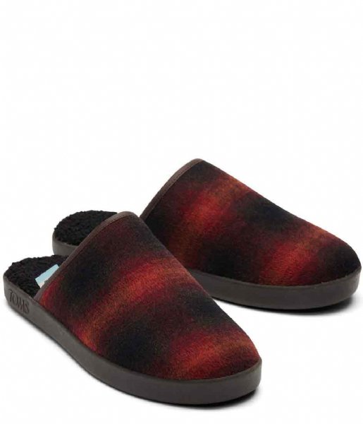 TOMS  Harbor Red Abstract Plaid Red