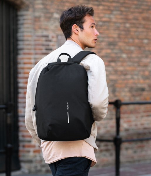 Design Skole rygsække Bobby Soft Anti Theft Backpack 15.6 Inch Black (P705.791) | Little Green Bag