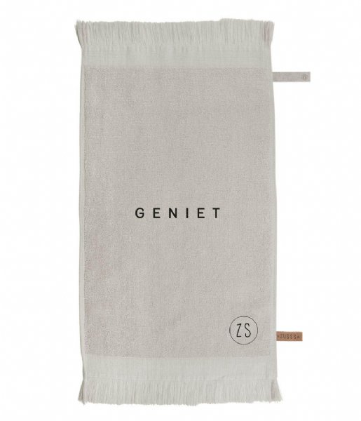 Zusss Håndklæde Gastendoek 30X55 cm Geniet lichtgrijs