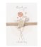 A Beautiful Story  Jewelry Postcard Flowers beige (JP00026)