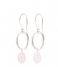 A Beautiful Story  Graceful Rose Quartz Silver Plated Earrings silver plated (AW24134)