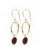 A Beautiful Story  Graceful Garnet Gold Plated Earrings gold plated (AW25034)