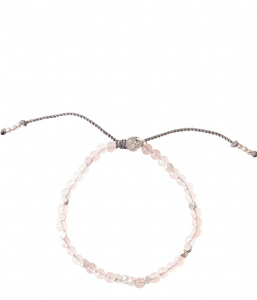 A Beautiful Story  Majestic Rose Quartz Silver Plated Bracelet silver plated (BL24132)