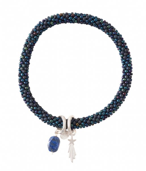 A Beautiful Story  Jacky Multi Color Lapis Lazuli Bracelet silver plated (BL24815)
