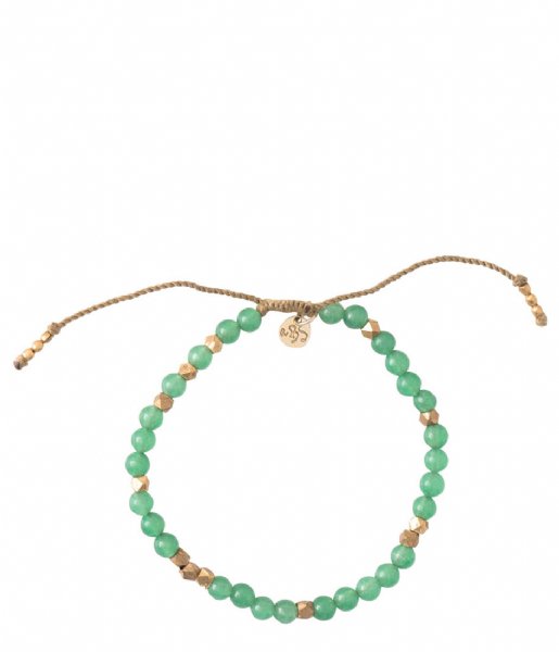 A Beautiful Story  Majestic Aventurine Gold Plated Bracelet gold plated (BL25332)
