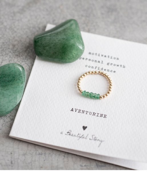 A Beautiful Story  Beauty Aventurine Gold Filled Ring M/L gold filled (BL25336)