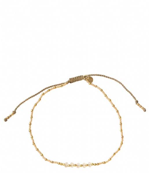 A Beautiful Story  Confetti Citrine Anklet Gold plated brown